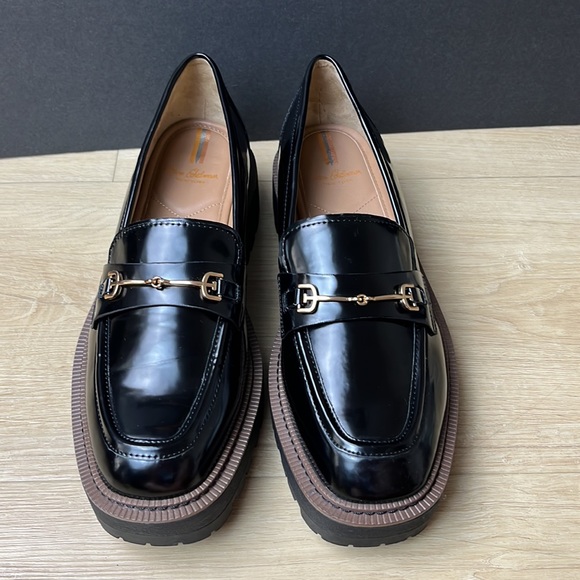 SAM EDELMAN Laurs Platform Lug Sole Loafer Black Size 10 US EUC - Picture 6 of 10